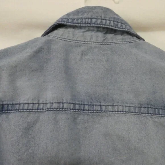 JOE FRESH - Toddler | 4 years | Ombre Denim Button-Up Casual Shirt | Pocket - Picture 9 of 15